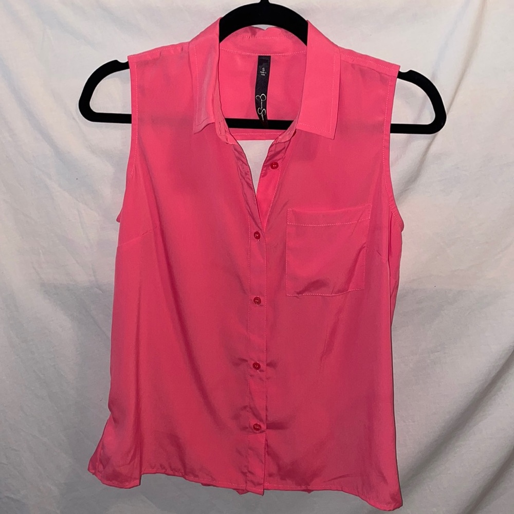 Pink Top with Cutout Back - Size S